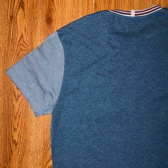 Scotch and Soda Block Colored Striped Collar Pocket Tee Ringer Tee - Picture 10 of 12